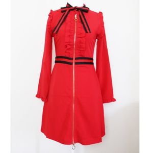 Red Long Sleeve Dress